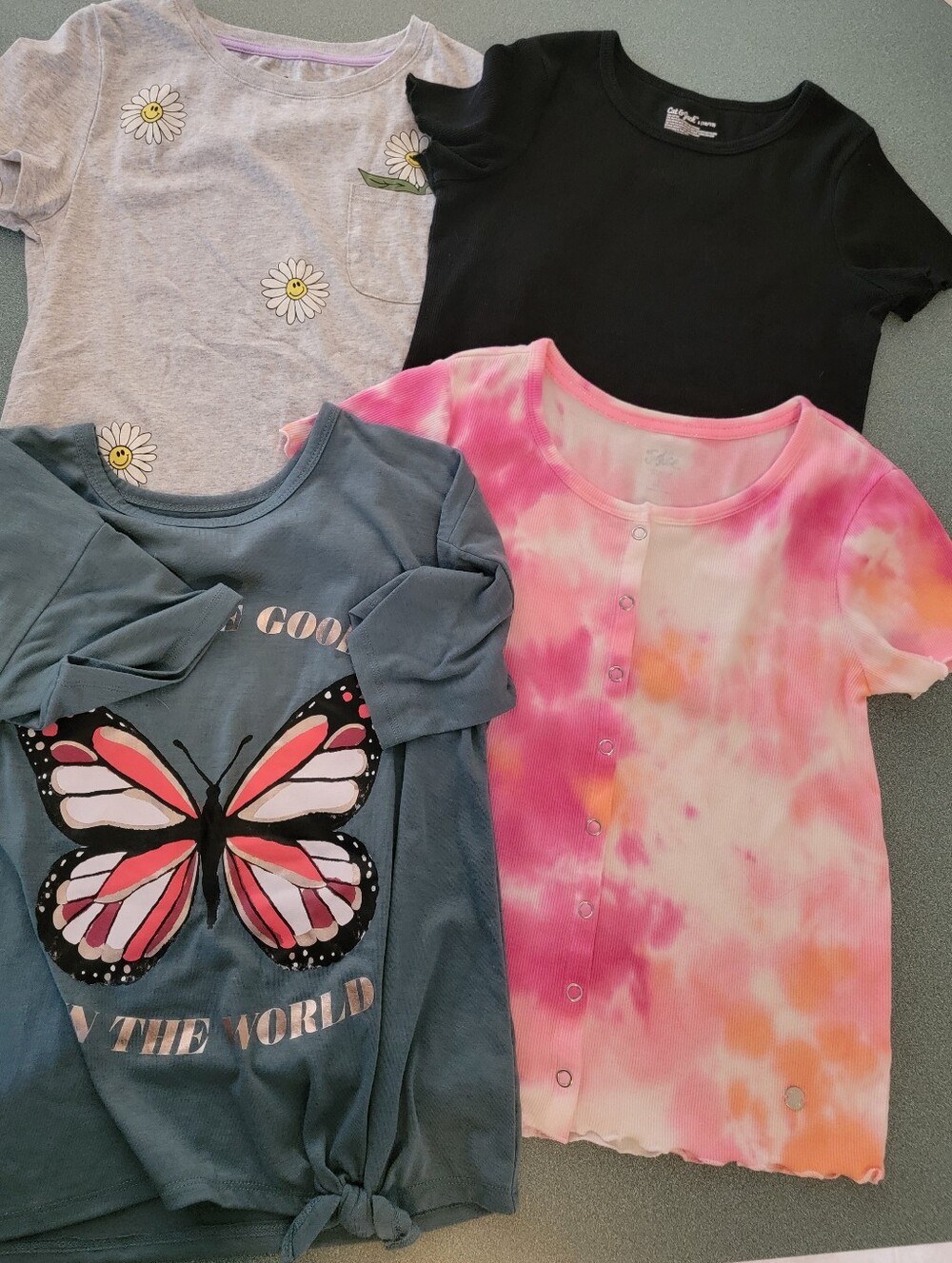 Girls Tops Bundle Size 10/12 & 12/14 & L Justice SO Cat & Jack Epic Threads
